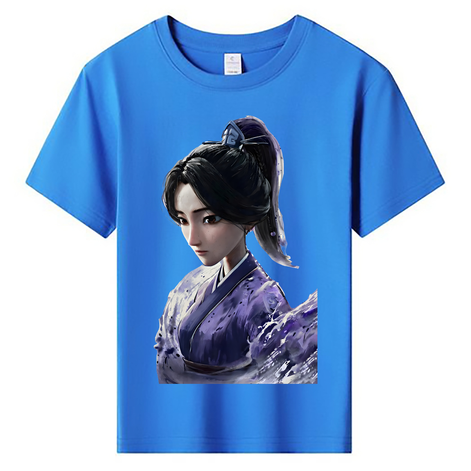 （画像用） Ne Zha 2 ナタ 魔童の大暴れ 綿100％キッズTシャツ（フロントプリント）